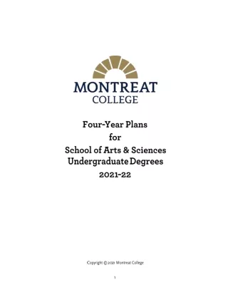 School of arts and science undergraduate degree - Montreat.edu