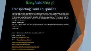 transporting farm equipment
