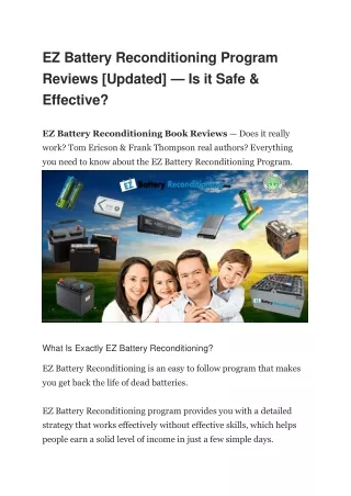 ez battery reconditioning program reviews updated