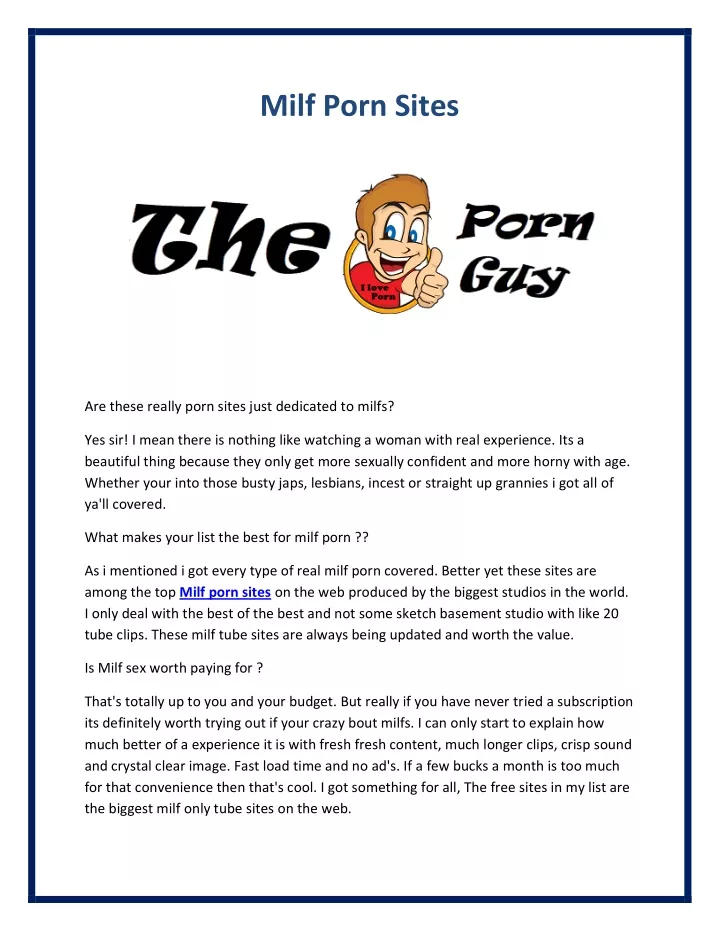 milf porn sites