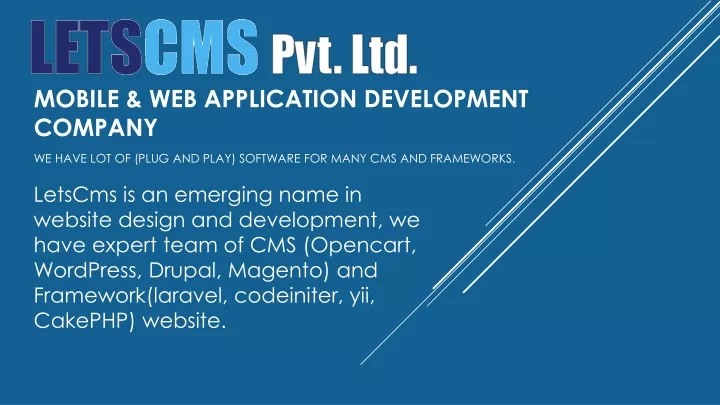 mobile web application development company