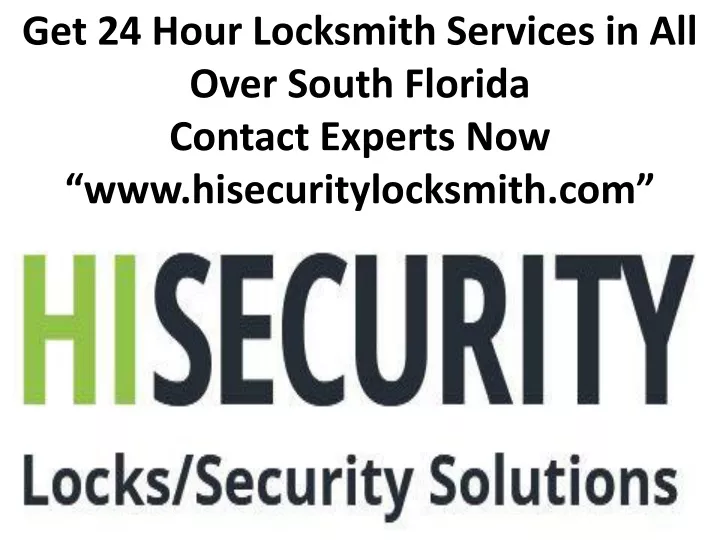 get 24 hour locksmith services in all over south