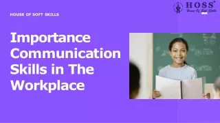 Important of Communication Skills in the Workplace