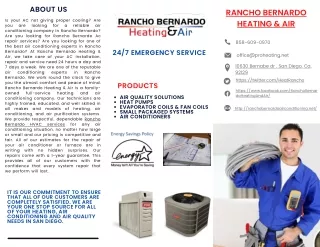 Rancho Bernardo Heating & Air.