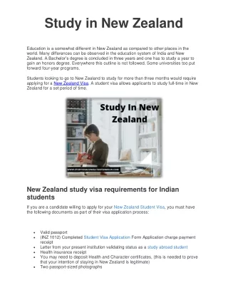 Study in New Zealand