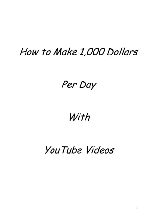 how to make 1 000 dollars per day with youtube