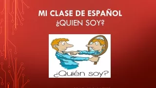 mi clase de espa ol quien soy
