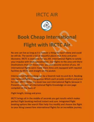 irctc air