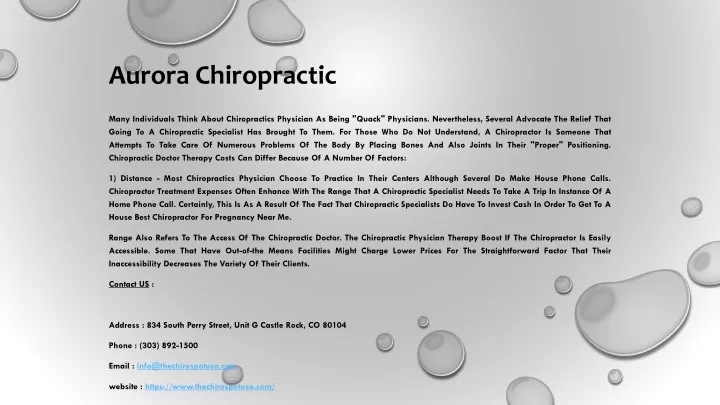 aurora chiropractic