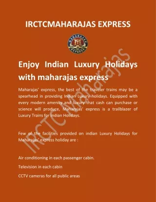 irctcmaharajas express