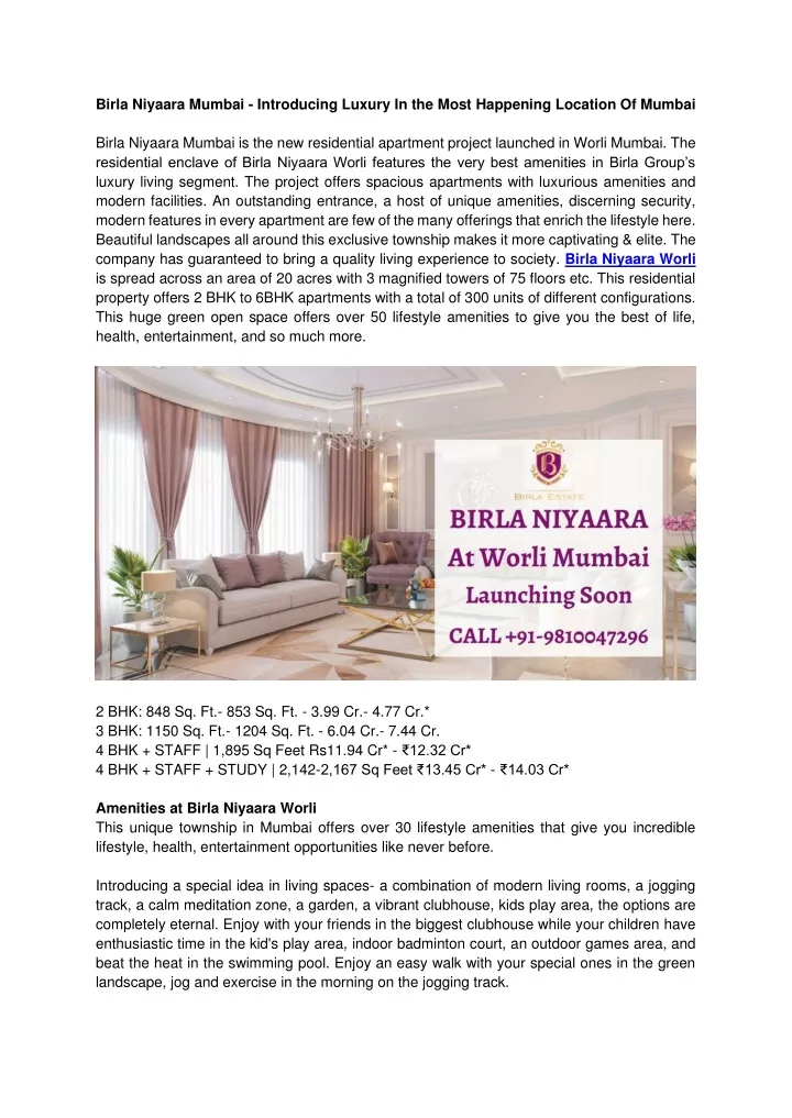 birla niyaara mumbai introducing luxury