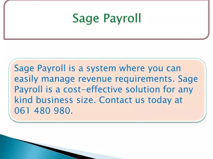 sage payroll
