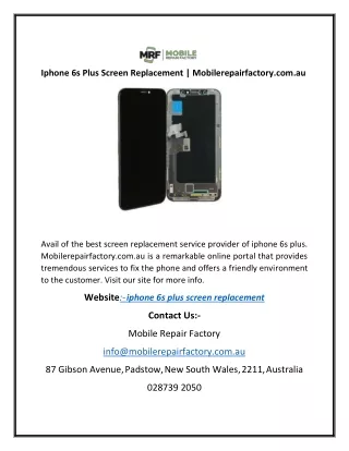 iphone 6s plus screen replacement