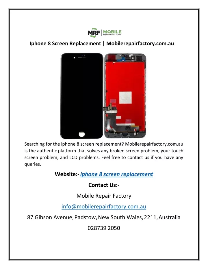 iphone 8 screen replacement mobilerepairfactory
