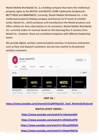 nextel mobile worldwide inc is a holding company