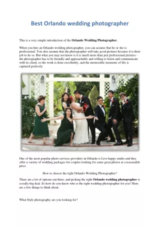 Best Orlando wedding photographer
