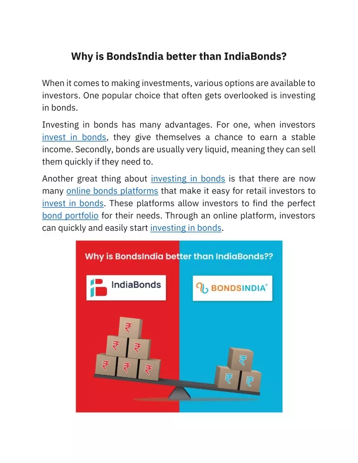 why is bondsindia better than indiabonds