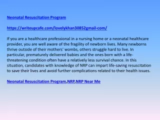 neonatal resuscitation program https writeupcafe