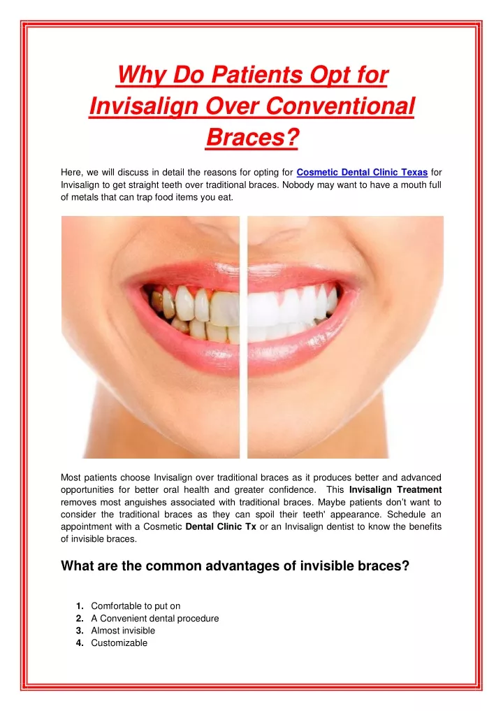 why do patients opt for invisalign over