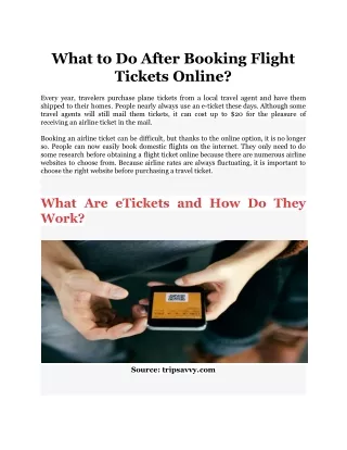 what to do after booking flight tickets online