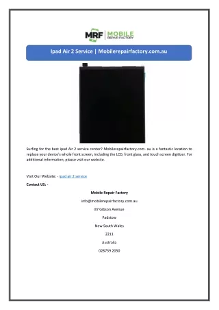 ipad air 2 service mobilerepairfactory com au