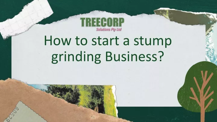 how to start a stump grinding business