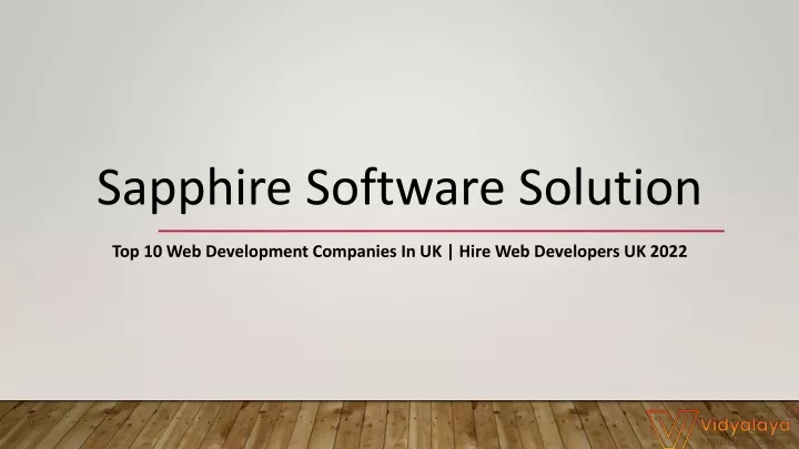 sapphire software solution