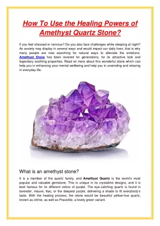 how to use the healing powers of amethyst quartz