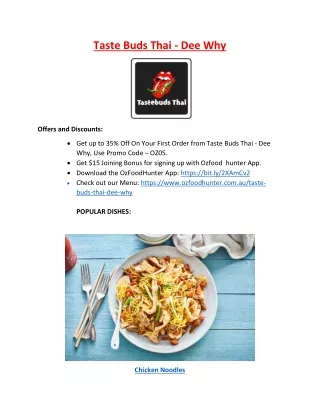 taste buds thai dee why