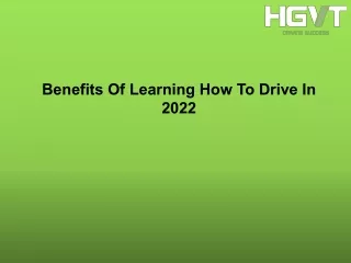 Benefits Of Learning How To Drive In 2022