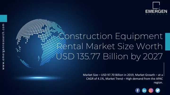 construction equipment rental market size worth
