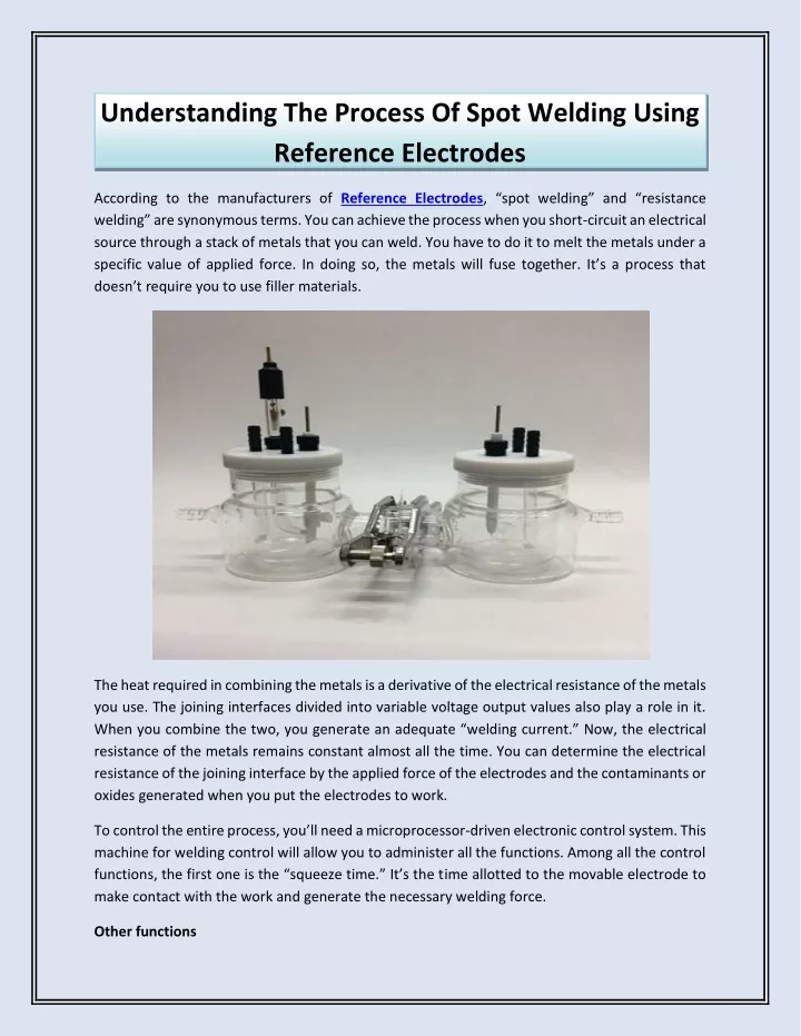 understanding the process of spot welding using