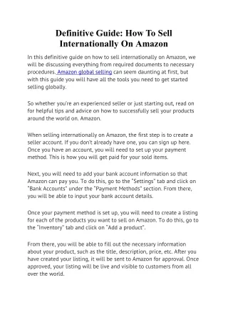 definitive guide how to sell internationally