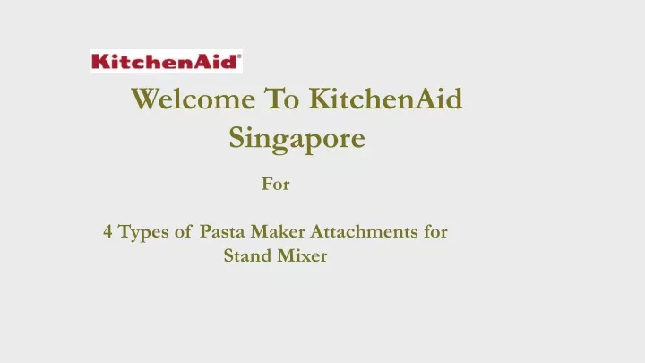 welcome to kitchenaid singapore