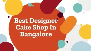 Best Designer Cake Shop In Bangalore