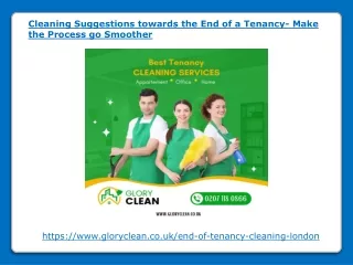 cleaning suggestions towards the end of a tenancy