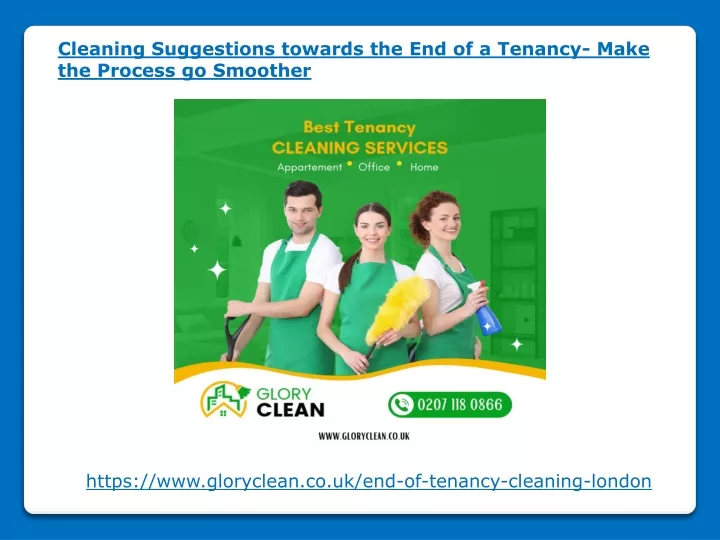 cleaning suggestions towards the end of a tenancy