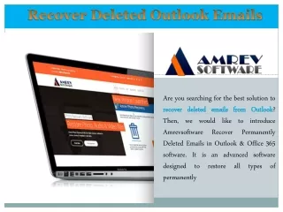 How to Recover Deleted Emails in Outlook | Amrevsoftware