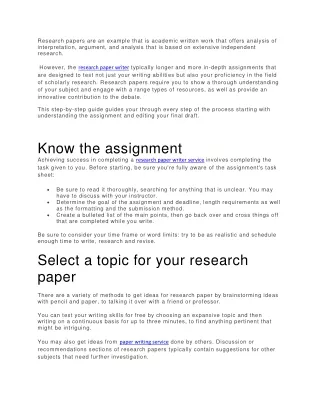 How to Write a Research Paper  A Beginner's Guide -