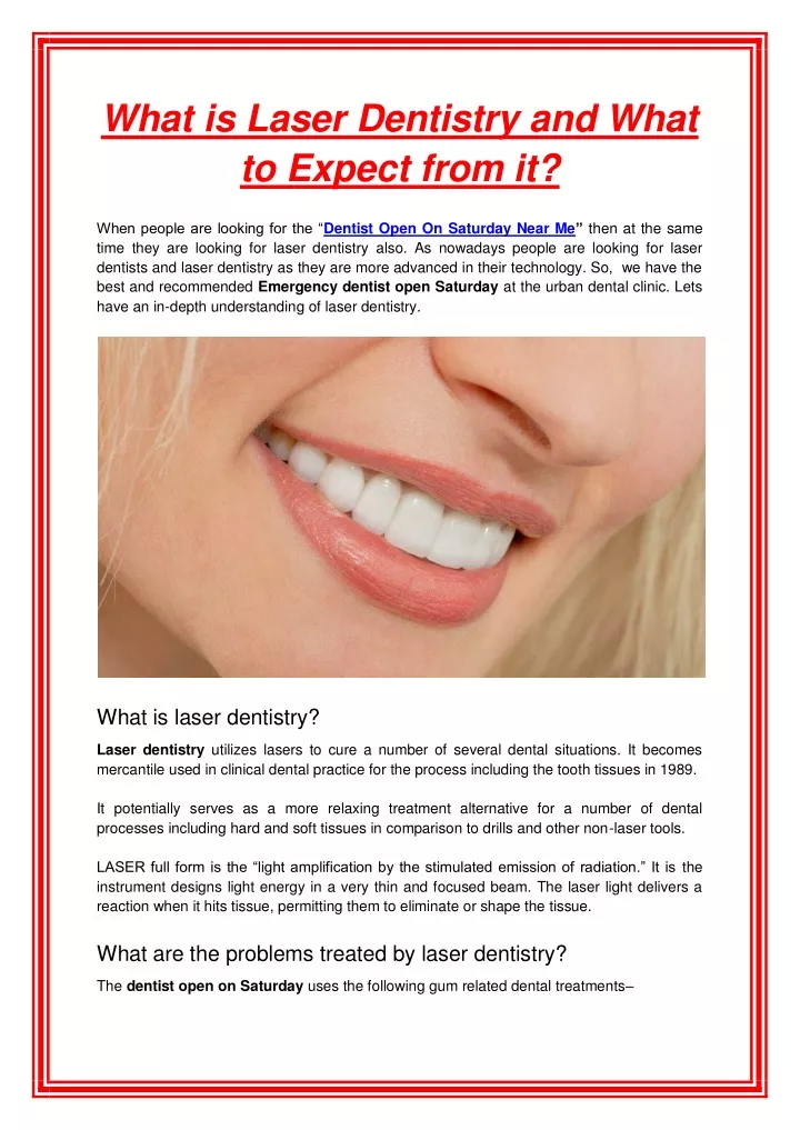 what is laser dentistry and what to expect from it