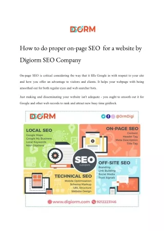how to do proper on page seo for a website