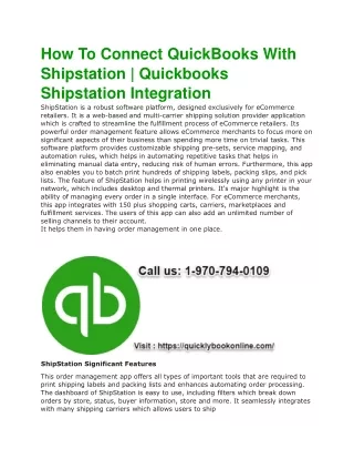 how to connect quickbooks with shipstation