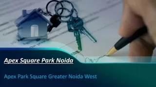 Buy Commercial Space at Apex Square Park Greater Noida West