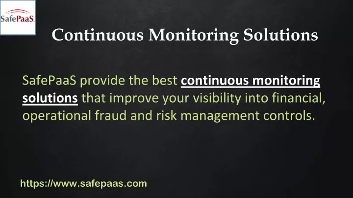 continuous monitoring solutions