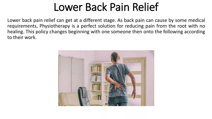 lower back pain relief