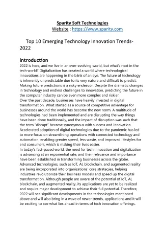 Top 10 Emerging Technology Innovation Trends-2022-converted
