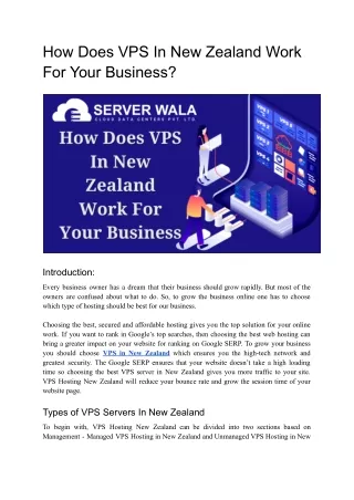 how does vps in new zealand work for your business