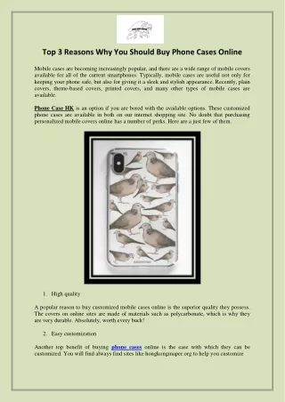 top 3 reasons why you should buy phone cases