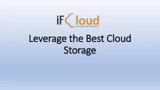 leverage the best cloud leverage the best cloud