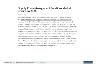 supply chain management solutions market overview
